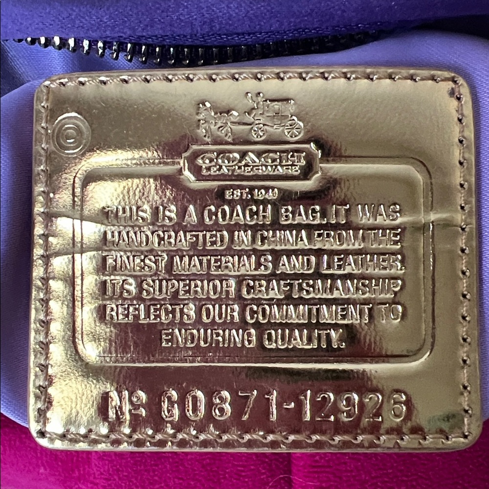 Coach Amanda Satin Fold Over Clutch-NWOT - Picture 3 of 12